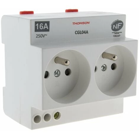 Coupon ???? Prise Modulaire Double NF 16A 2P+T - Thomson ???? 3 Coupon ???? Prise Modulaire Double NF 16A 2P+T - Thomson ????