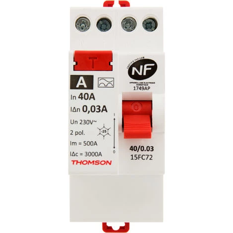 De gros ⌛ Interrupteur Différentiel à Vis - 40A Type A NF - Thomson ???? 4 De gros ⌛ Interrupteur Différentiel à Vis - 40A Type A NF - Thomson ???? – Image 2