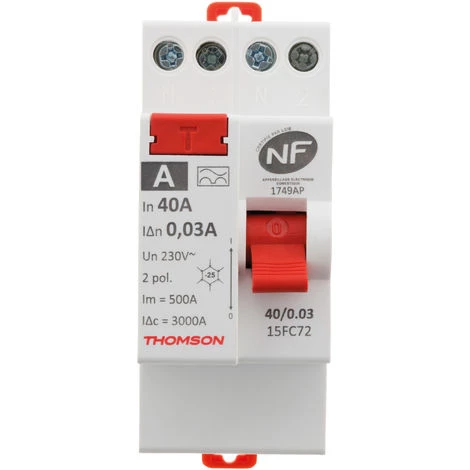 De gros ⌛ Interrupteur Différentiel à Vis - 40A Type A NF - Thomson ???? 5 De gros ⌛ Interrupteur Différentiel à Vis - 40A Type A NF - Thomson ???? – Image 3