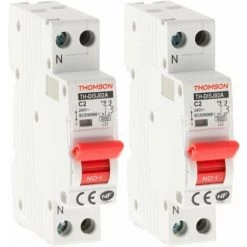 Meilleur prix ⌛ Lot De 2 Disjoncteurs à Vis PH+N Thomson - Pouvoir De Coupure 4.5KA - 2A NF ????