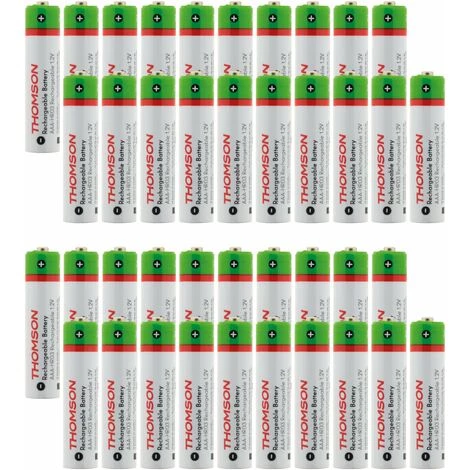 Coupon ❤️ Pack De 40 Piles Rechargeables AAA HR03 700 MAh - Thomson ???? 3 Coupon ❤️ Pack De 40 Piles Rechargeables AAA HR03 700 MAh - Thomson ????