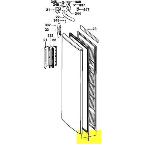 Top 10 ???? PORTE AVEC JOINT MAGNETIQUE SANS POIGNEE POUR CONGELATEUR THOMSON - 43X5526 ???? 3 Top 10 ???? PORTE AVEC JOINT MAGNETIQUE SANS POIGNEE POUR CONGELATEUR THOMSON - 43X5526 ????