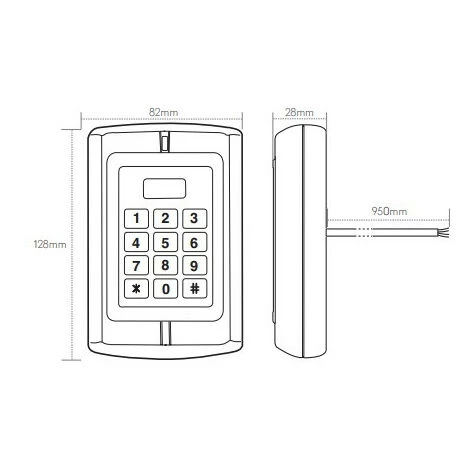 Le moins cher ✔️ Thomson - Clavier à Codes Et Badges RFID 1200 Codes Saillie 12V Argent ???? 5 Le moins cher ✔️ Thomson - Clavier à Codes Et Badges RFID 1200 Codes Saillie 12V Argent ???? – Image 3