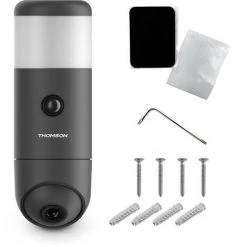 Offres ❤️ Caméra Extérieure Connectée, Rotative Et Motorisée Avec éclairage Intégrée, Thomson, Rheita 100, 512511 - Lot De 3 Caméras Rheita 100 ⭐ -THOMSON Soldes 32044517 5