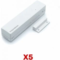 Promo ???? Détecteur D'ouverture Thomson Contact Magnétique Portes Et Fenêtres - Lot De 5 ❤️