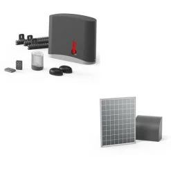 Le moins cher ???? Kit Motorisation Portail Coulissant Swip 200 Et Alimentation Solaire Thomson - Gris ????