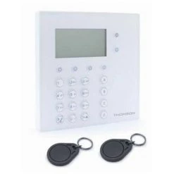 Sortie ???? Thomson Clavier Et Lecteur De Badge Sans Fil Pour Système D'alarme - Blanc ????