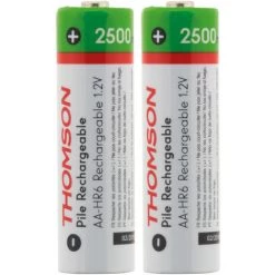 Grosses soldes ???? Pack 2x Piles Rechargeables HR06 AA 2500 MAh - Thomson ????
